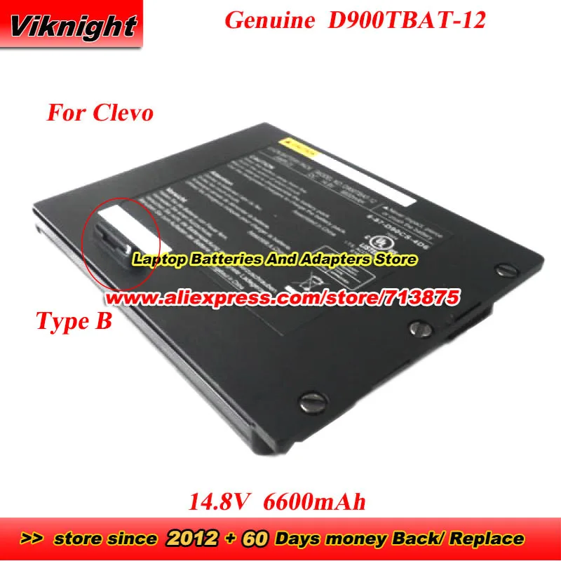 

Genuine D900TBAT-12 Battery 6-87-D90CS-4D6 D900CBAT-12 for Clevo D9C D901C D9F D900F D9K D9T PortaNote D900K D900T Sager NP9860