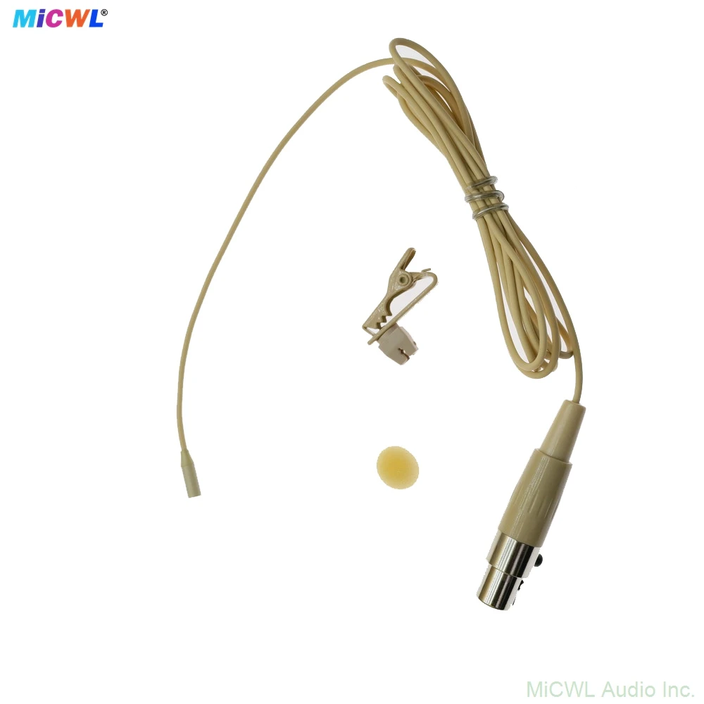 Micwl l322 muito mini microfone de lapela para shure ulx slx pgx qlx glx 4pin xlr ta4f sem fio beltpack transmissor