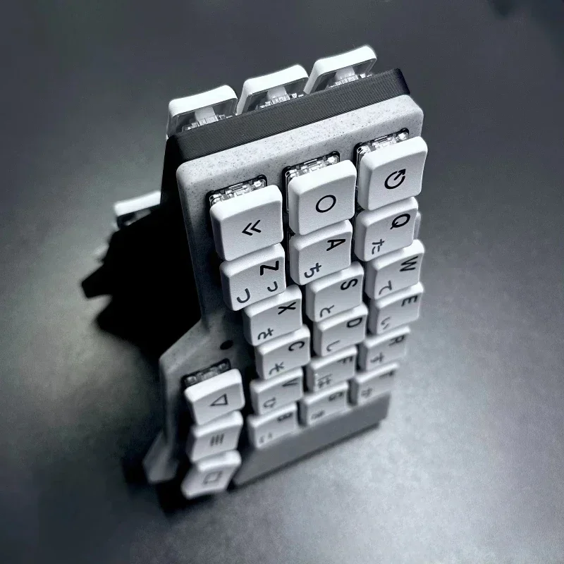 Imagem -06 - Temper Core-choc Split Teclado Personalizado Tela Niceview Bluetooth Dual-mode Zmk Hot-swap16.5 mm Keycaps Design