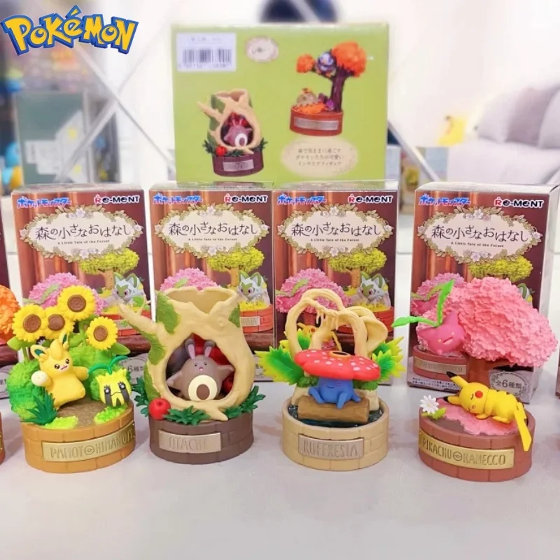 Re-Ment-figuras de Pokémon, un poco cuento del bosque, Vileplume, Pawmo, Sentret, estrellado, Pikachu, caja ciega auténtica, regalos