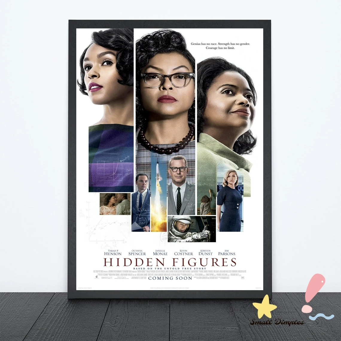 

Hidden Figures Classic Movie Poster Canvas Art Print Home Decoration Wall Painting ( No Frame )