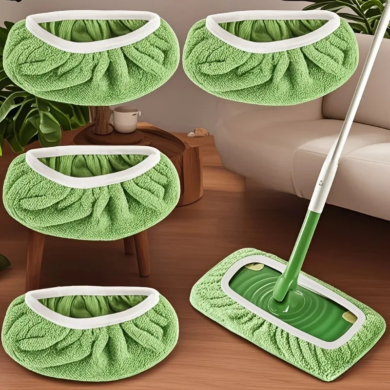 

5pcs Mop Pads Reusable with High Water Absorption and Fiber Cleaning Pads That Can Firmly Adhere To Most Standard Mops