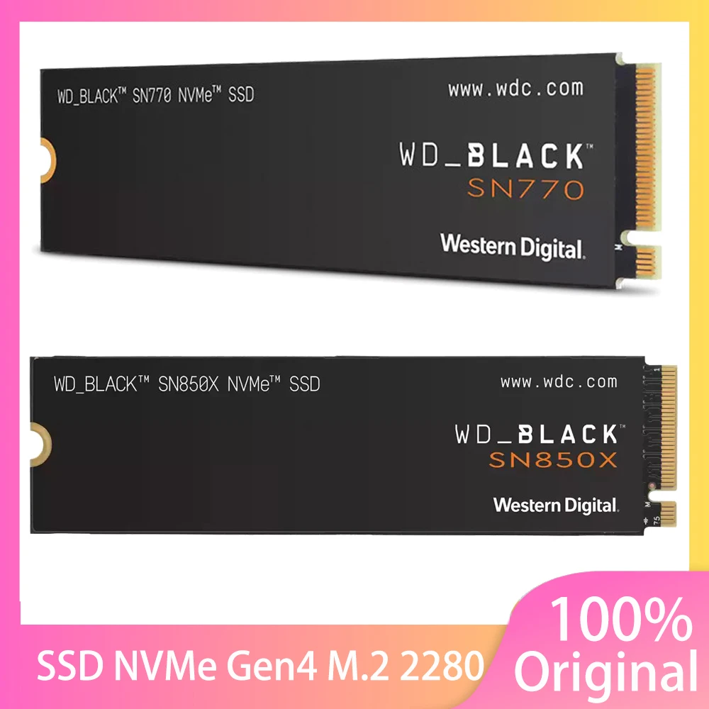 SN850X SN770  Internal SSD 1TB 500GB 2TB SSD NVMe M.2 2280 PCIe 4.0 X4 SSD Drive Solid State Disk for PC PS5 Desktop