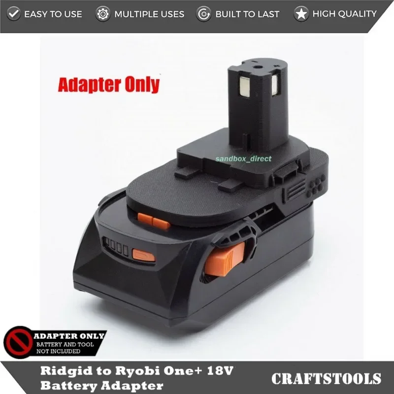 Imagem -03 - Bateria Conversor Adaptador para Ridgid Aeg 18v Lithium para Ryobi One Mais 18v Ferramentas sem Fio Não Incluem Ferramentas e Bateria