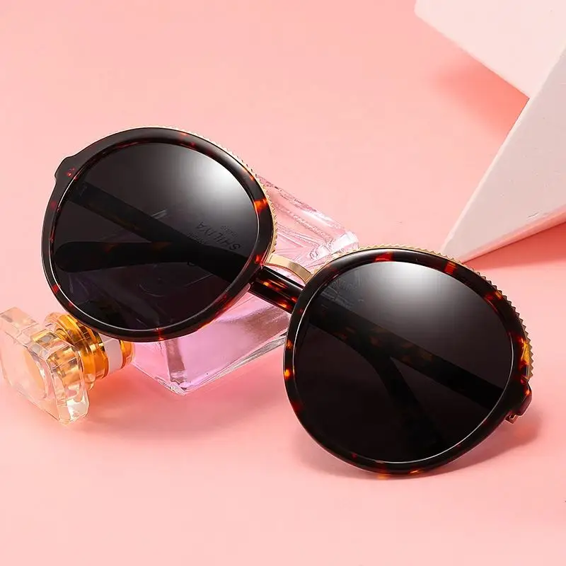 

BLUEMOKY Acetate Sunglasses Fashion Trend Women's Round Polarized Sunglasses Anti-Reflective UV400 Daily Sunglasses