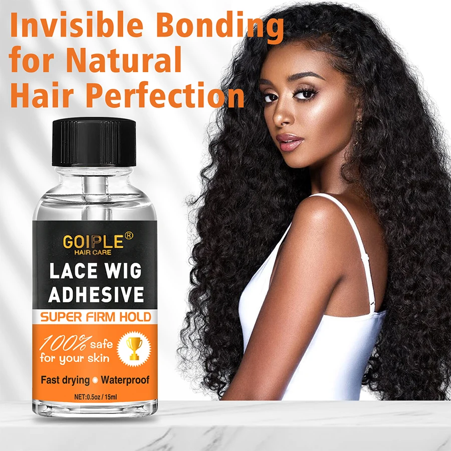 GOIPLE شعر مستعار دانتيل لاصق سوبر شركة عقد آمن للبشرة التجفيف السريع مقاوم للماء الغراء الترابط غير مرئية لكمال الشعر الطبيعي