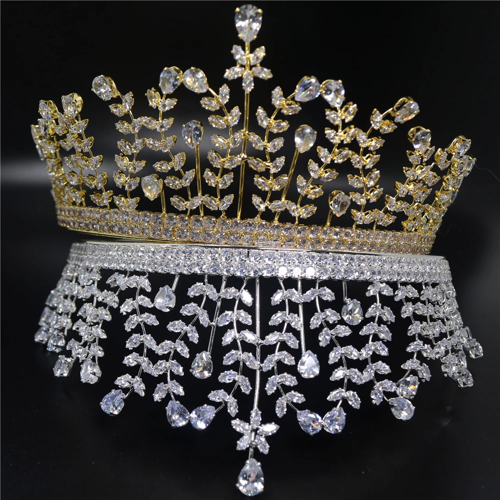 Luxury Rhinestone Bridal Tiaras Crown Baroque Silver Plated Crystal Diadem for Bride Headbands Wedding Hair Jewelry Accessories