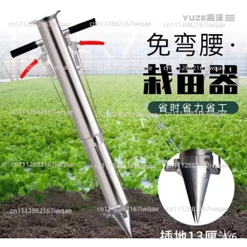Seedling Transplanter Vegetable Agricultural Tool YoungMachine Pepper Planting Rapid Seeder Stainless Steel  Supplies Garden