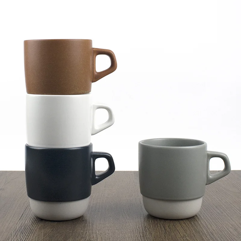 Japan Original Kinto Ceramic Mugs, stackable coffee mugs, water mugs, coarse ceramics, Japanese simplicity