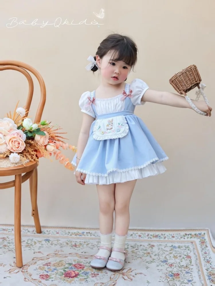 Lolita Spanish Lace Princess Birthday Party Dress Ball Gown Bady Girls Vintage Infant Baptism Easter Children Clothing 3 4 5 6 7 image 6
