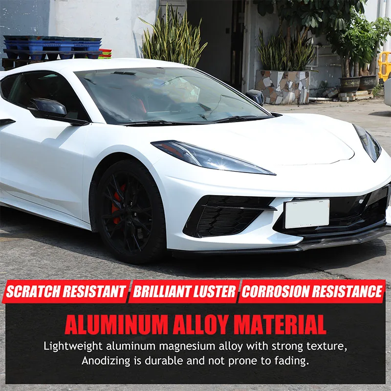 For 2020+ Corvette C8 front license plate side-mounted license plate frame car license plate frame auto accessories (US version)