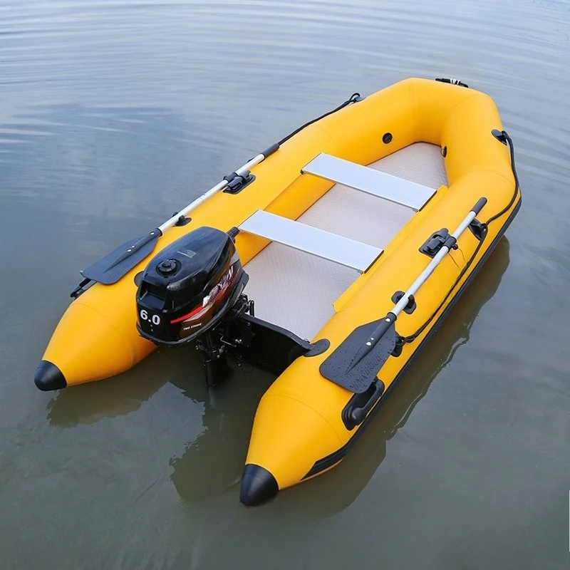 Brushed flat-bottomed assault boat, kayak inflatable rubber boat