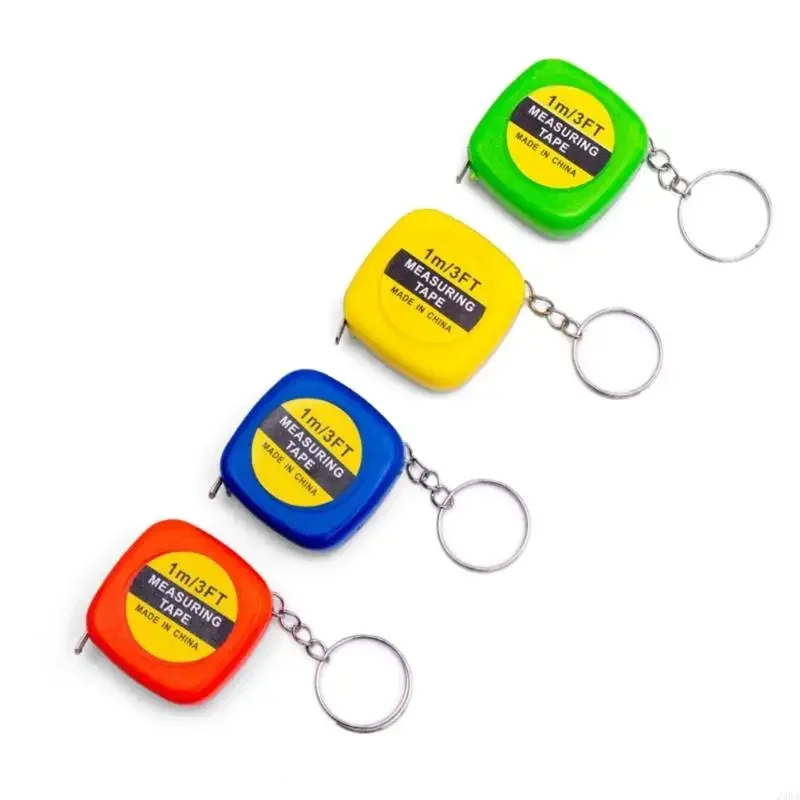 Lightweight Pocket Size Tape Measure 1m Auto Retractable Function for Easy Use Double Scale ABS Construction