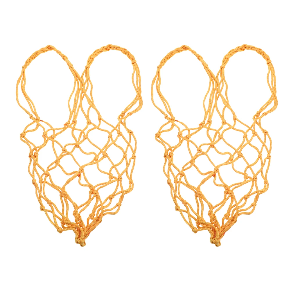 

2pcs Livestock Feeding Net Bag Thickened Nylon Mesh For Horse Goat Reindeer Cattle Sheep Slow Hay Feeder Outdoor Grazing Supply