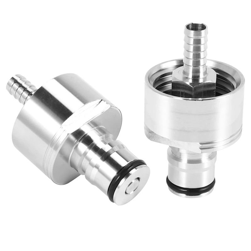 2Pcs/Lot 304 Stainless Steel Carbonation Cap 5/16 Inch Barb, Ball Lock Type, Fit Soft Drink PET Bottles, Homebrew Kegging