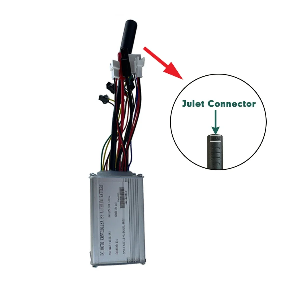 Ebike 36V48V 6-FET 15A 250W JN Controller With Double Light Wire SM Plug 6 Mosfet For Electric Bicycle 250W Motor JN Series Part