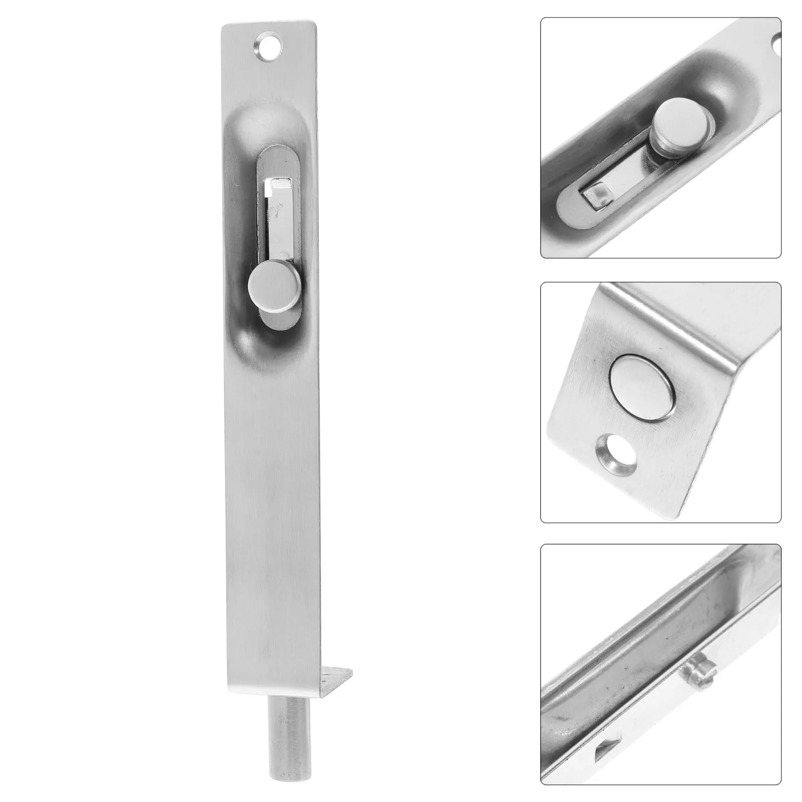 

15Cm Flush Bolt Stainless Steel Hidden Door Lock Latch Heavy Duty Security Catch For Double French Doors Slide Bolt Privacy Lock