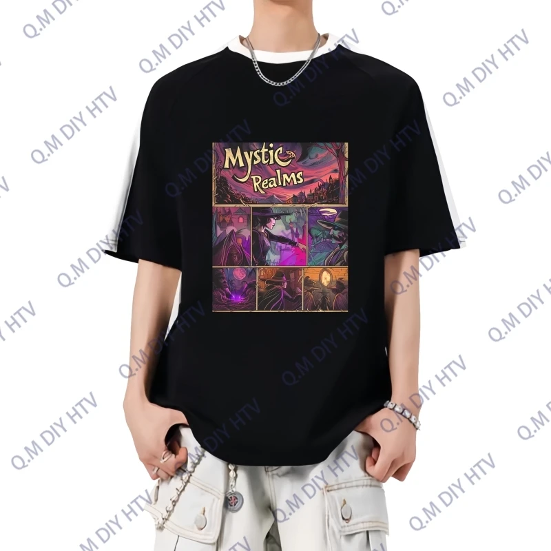Vintage abstract comic poster clothing stickers DTF heat transfer printing applique T-shirt bag decoration DIY ironing sticker