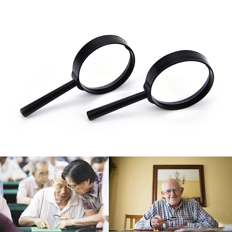For Elderly And Children, Magnifying Glass With Plastic Handle Handheld Reading Magnifying Glass