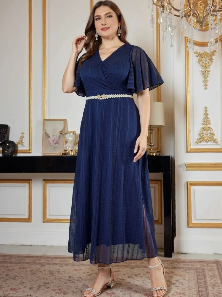 

Elegant African Dresses For Women 2025 New Africa Clothing Turkey Wedding Party Short Sleeve Dress Dashiki Ankara Print Outfit