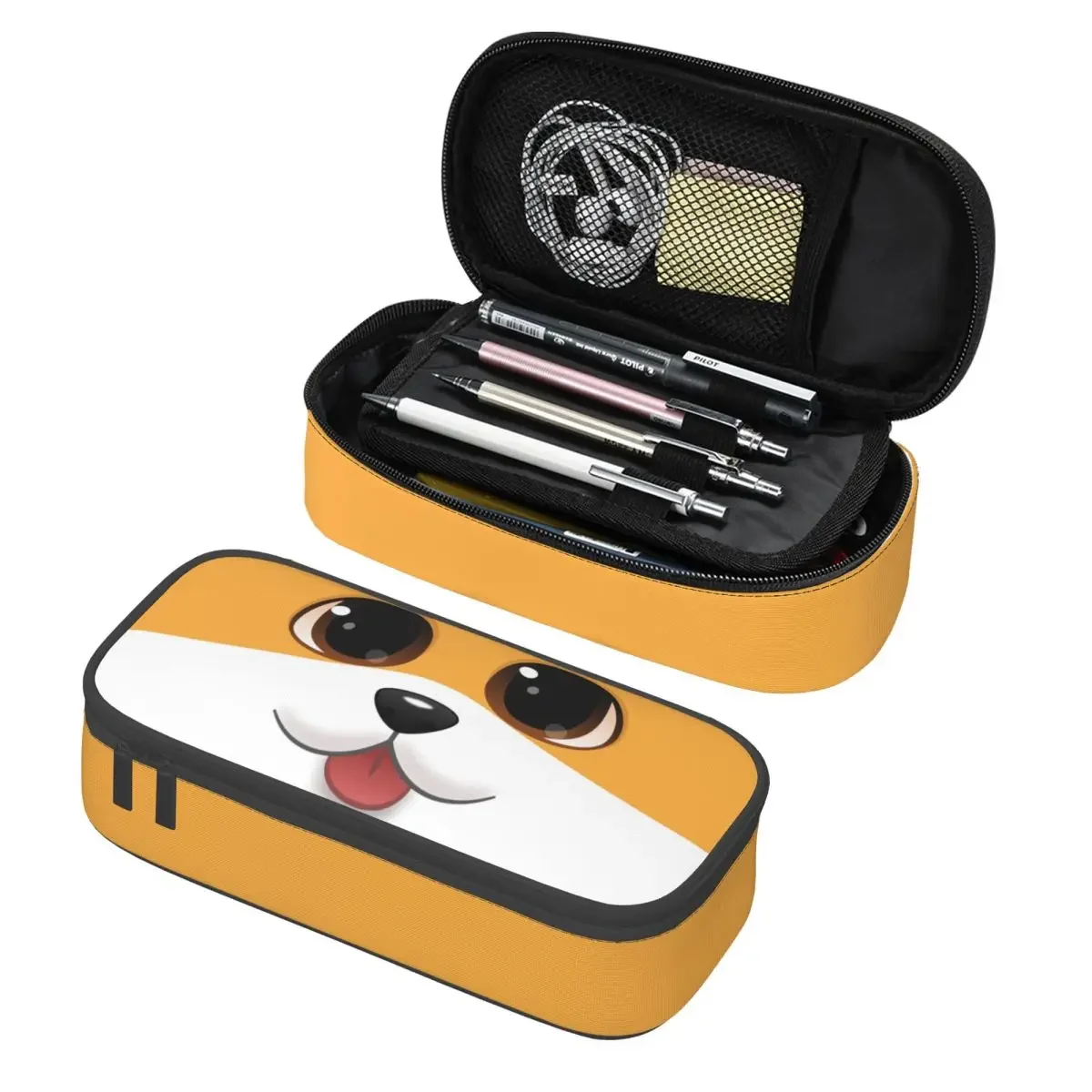 

Custom Cute Cute Corgi Puppy Pencil Case for Girl Boy Big Capacity Pembroke Welsh Corgi Dog Pencil Bag School Accessories