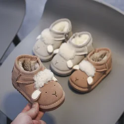 Bottes d'hiver pour bébés filles et garçons, chaussures de neige, en coton, antidérapantes, pour l'extérieur, pour enfants en bas âge