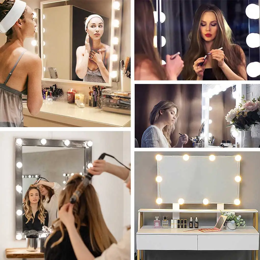 Confezione da 10 lampadine Luminose Comò LED Specchi per trucco Salone di bellezza