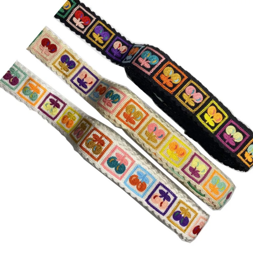 1 ياردة متعدد الألوان الكرز التطريز الزخرفية الدانتيل تقليم الكروشيه شريطة من الدانتيل الاكسسوارات اليدوية الخياطة #1