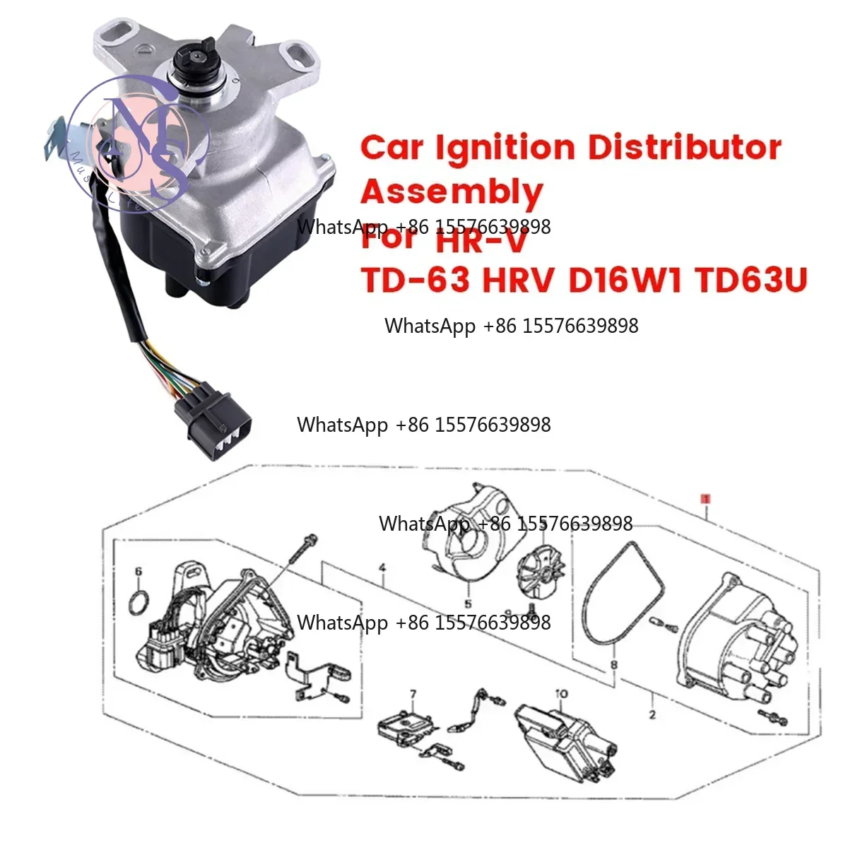 ZOCI-FOR-30100PELJ01 Ignition Distributor For LOGO HR-V D16W1 Replacement Parts