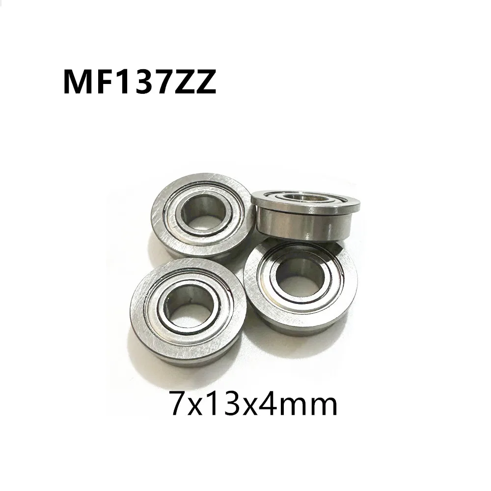 MF137ZZ 7x13x4mm Flange Bearings Miniature Deep Groove Ball Bearing