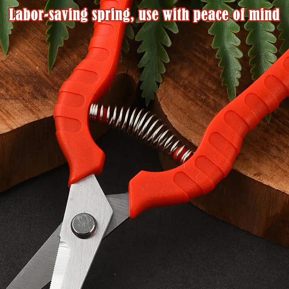 Non-slip Handle Pruning Shears Branch Grass Garden Fruit Tree Trimming Sharp Blade Scissors Knife One-handed Cutting Knife Tool