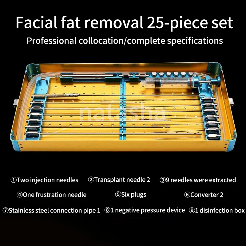 Best Facial Fat Filling Graft Transplantation Cannula Kit Stem Cell Lipo Face Fat Transfer Liposuction Needle Set Hot Sale