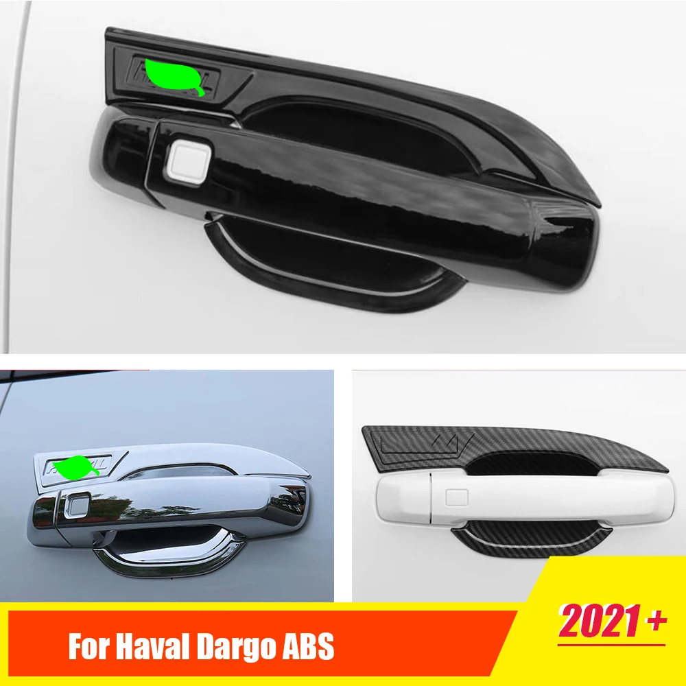 

For Haval Dargo 2021 2022 2023 ABS Chrome carbon black Car door protector Handle / Bowl cover trim styling auto Accessories