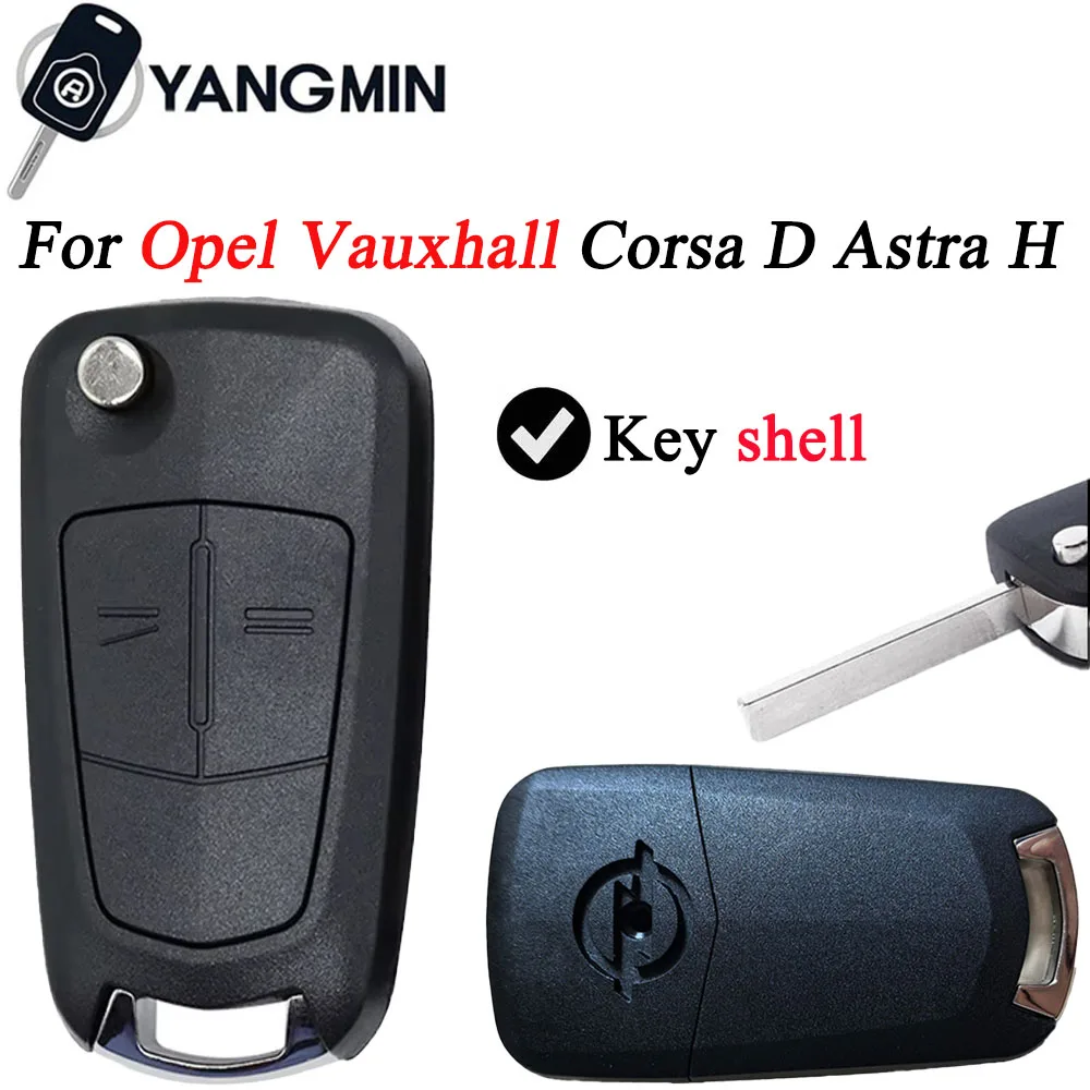

YANGMIN Car Key Shell Case For Opel Vauxhall Corsa D Astra H Zafira B 2004 2005 2006 2007 2008 2013 Oem LOGO 2 / 3 Buttons