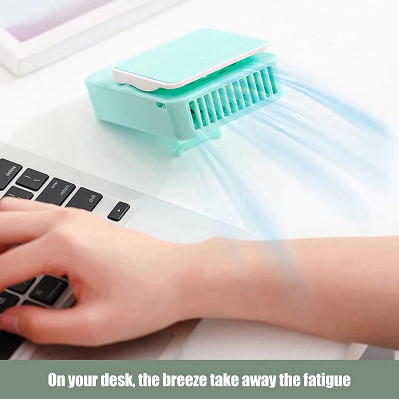 Mini Desk Fan For Home Portable Eyelash Fan USB Rechargeable Quiet Electric Cooling Fan