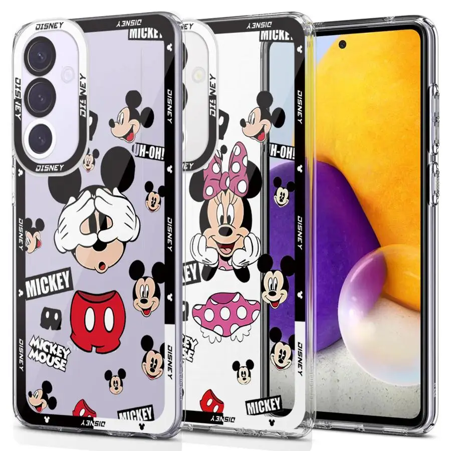 Disney Mickey Mouse Lovely Cover Case for Samsung Galaxy A35 A55A53 A54 A73 A34 A33 A25 A24 A13 A14 A15 Clear Soft Shell