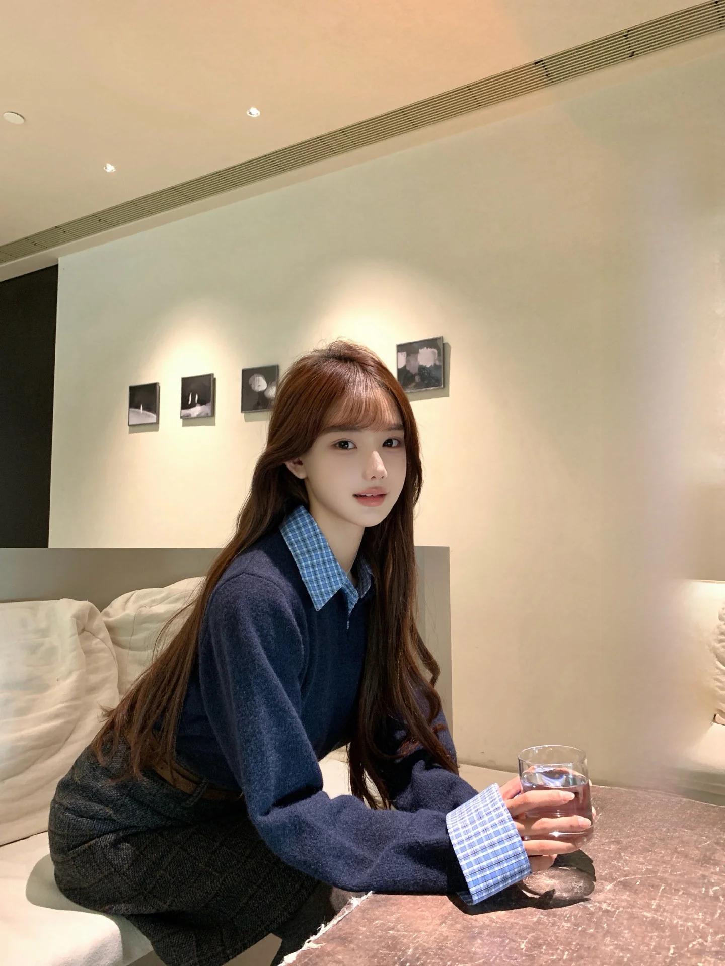

OKMASHOP Korean Style Splice Slim Fit Knitwear Women's Casual Long Sleeve Warmth Spring Fashion Design T-Shirt