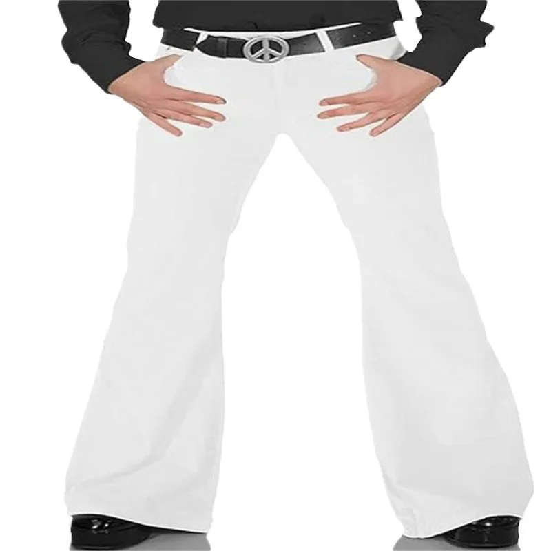 بنطال كاجوال مرن بلون سادة جديد للرجال