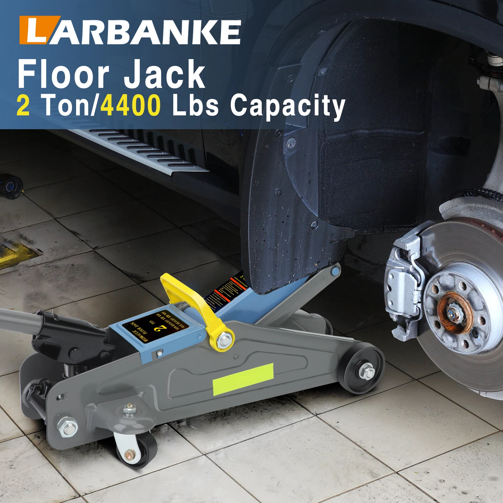 

2-ton floor jack equipped with rollers enables safe and rapid lifting, with a maximum lifting height of 295 mm. It is suitable for vehicle sizes ranging from 5.11 to 11.6 inches and applicable to various vehicle models.