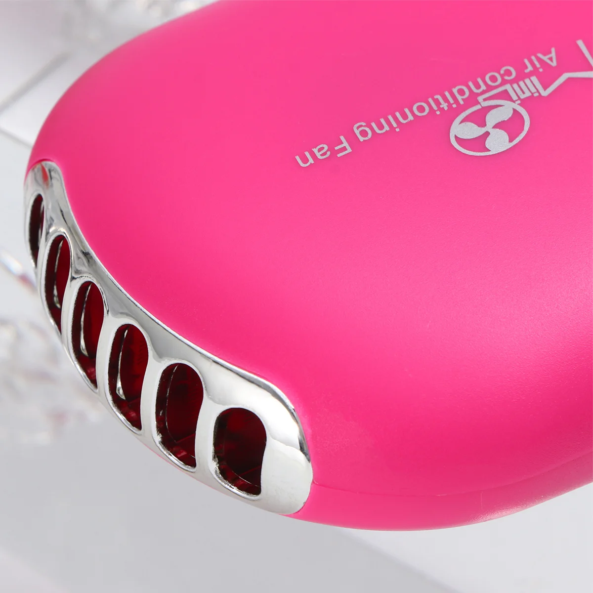 

Mini Air Conditioning Fan For Eyelash Extension Quick Dryer Rose Red Usb Rechargeable Built-In Fragrance Sponge