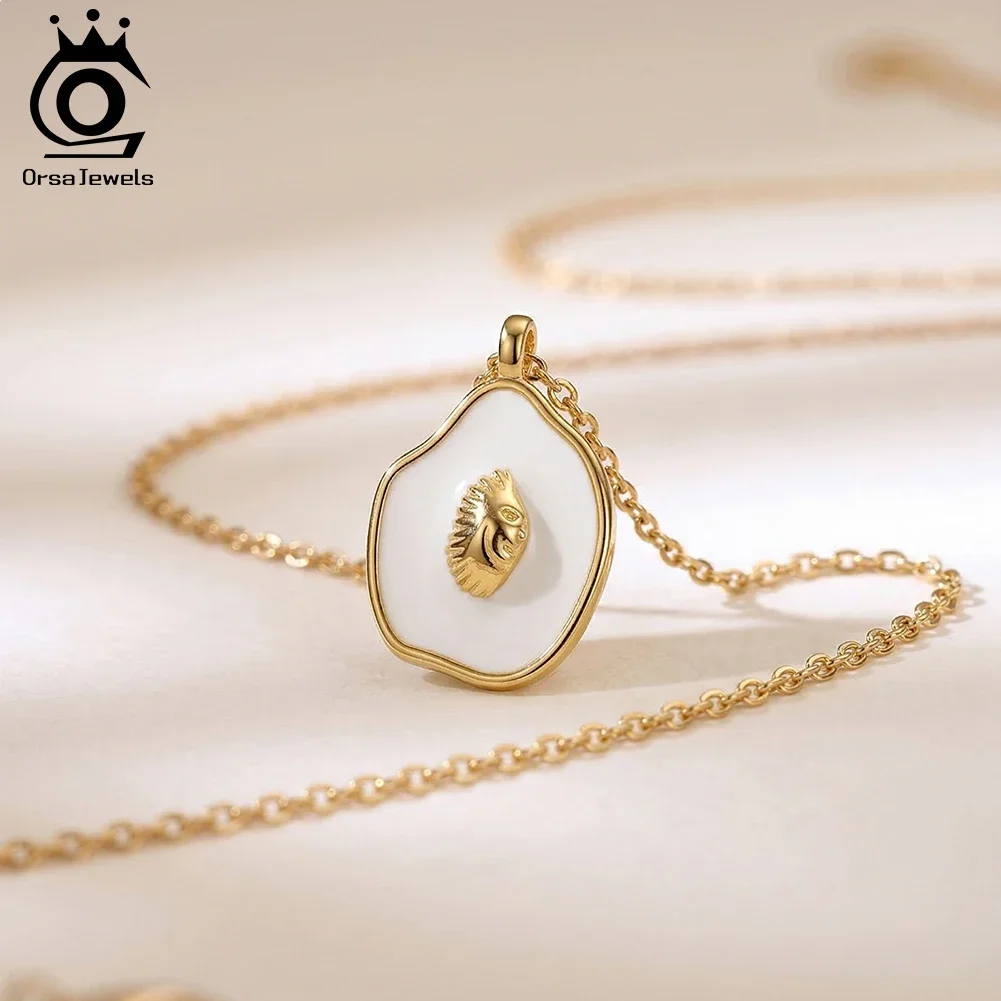

ORSA JEWELS Винтажное ожерелье с подвеской из стерлингового серебра 925 пробы для женщин, элегантные шикарные ювелирные изделия, летний подарок на годовщину APN62