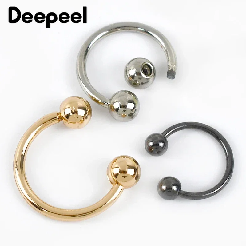2/4Pcs Deepeel 15-60mm U-shaped Ring Metal Buckle Detachable Irregular Spiral Clasp for Collar Hook Shoes Swimwear Sewing Supply