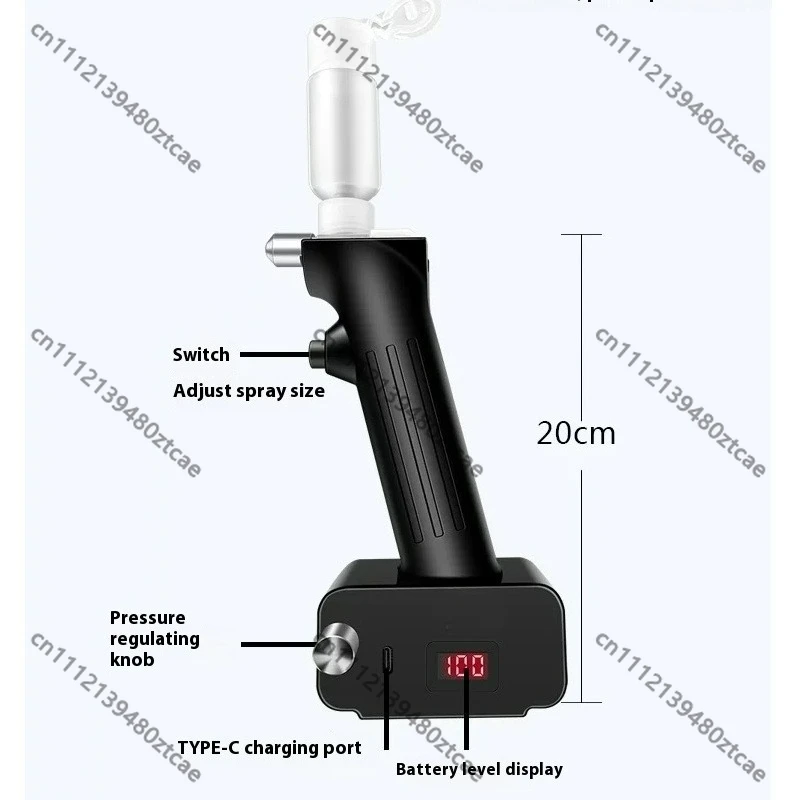No-Clean Rechargeable Airbrush Kit 0.3mm 0.5mm Spray Module Portable Airbrush for Tattoo Paint Art Craft Use