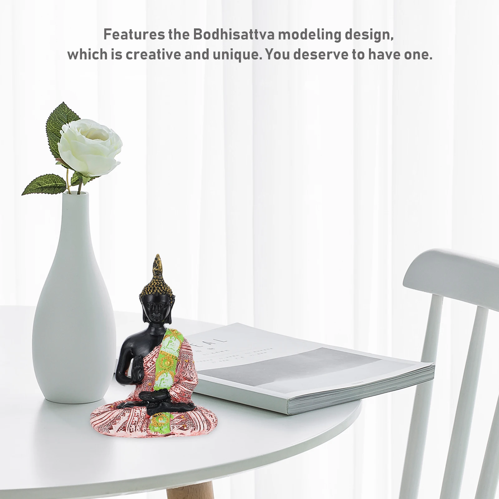 

Resin Bodhisattva Statue Decorative Sculpture Home Ornament Material Beautiful Design Safe Stable Indoor Outdoor
