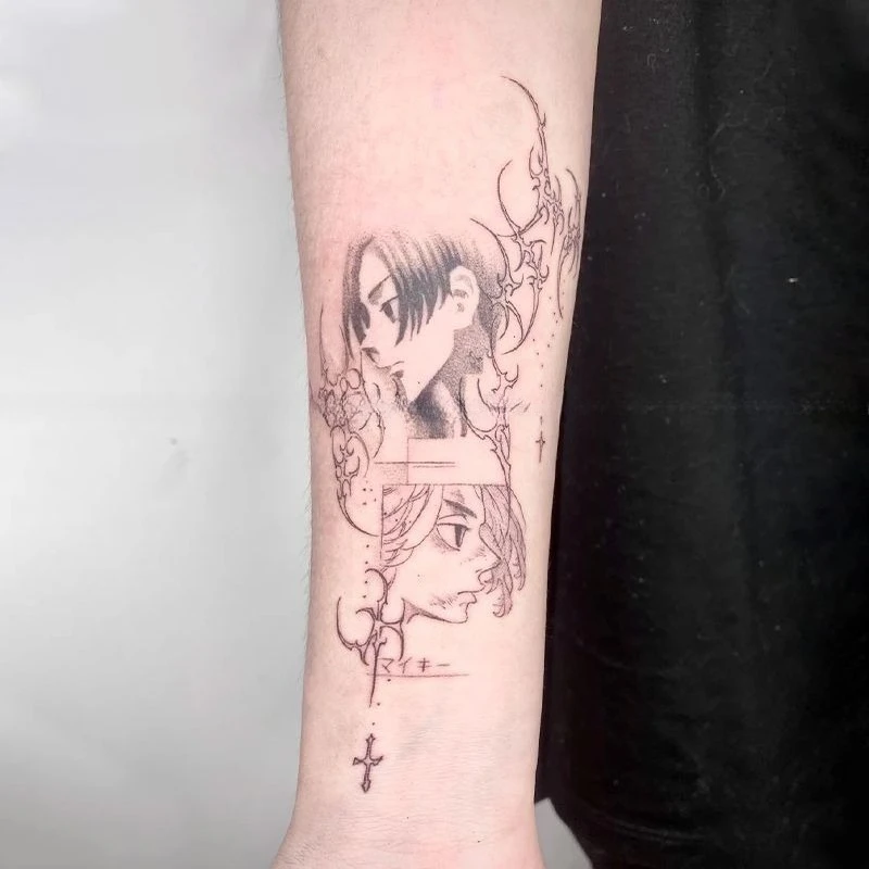 

Токио Мститель Временные татуировки Аниме Мультфильм Водонепроницаемые Поддельные Татуировки Наклейки Реалистичные Прочные Реалистичные Боди-Арт Татуировки