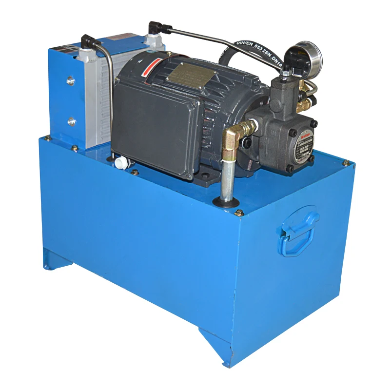 Estación hidráulica con bomba de sistema hidráulico de 750W/1500W, estación de bombeo de aceite hidráulico, con eje Nutrilite, 40L, refrigeración por aire.