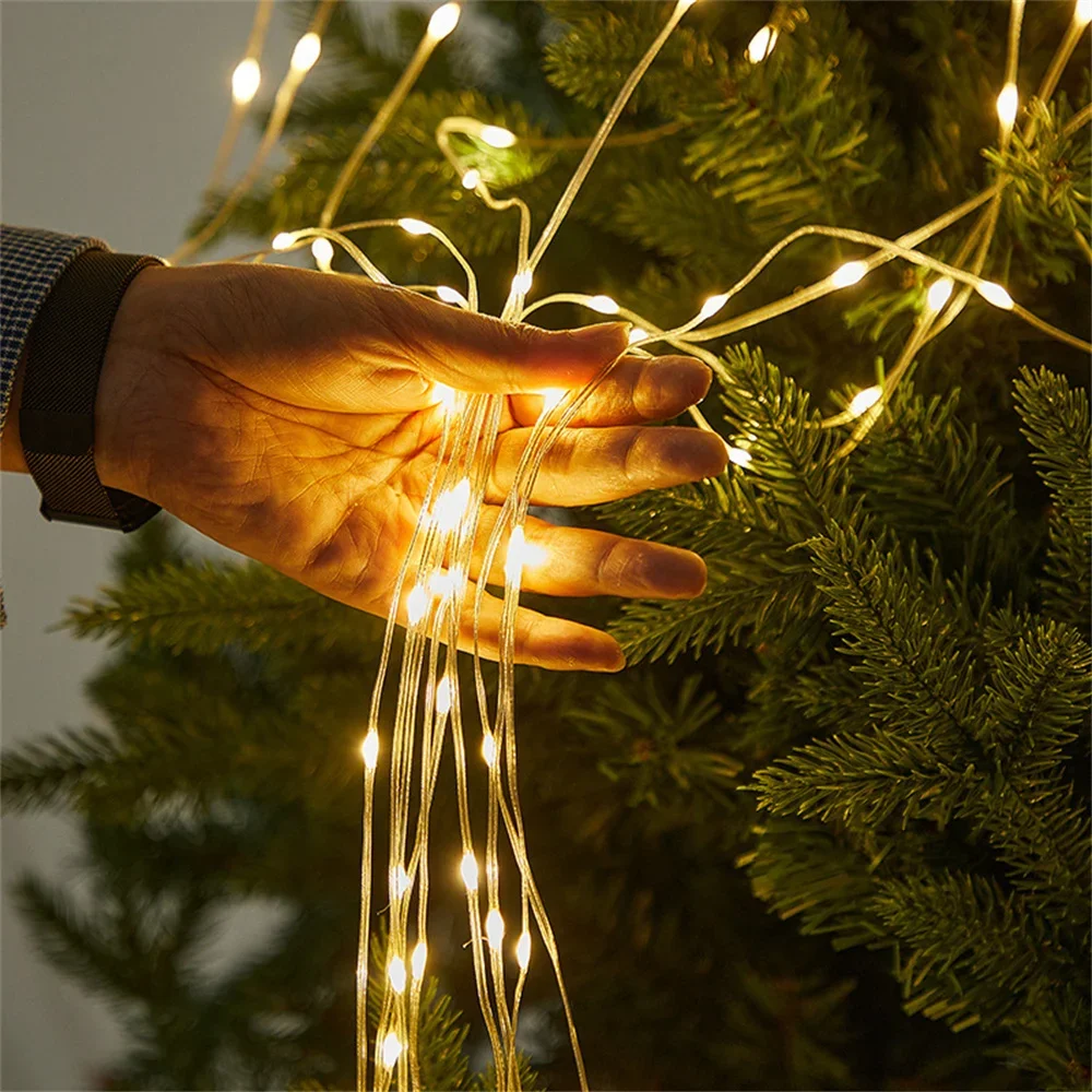 PVC Kerst Fairy Light Outdoor 20M 50M 100M Plug in Kerstboom Touw Lichtslinger Waterdichte PVC Buis Touw Guirlande Licht