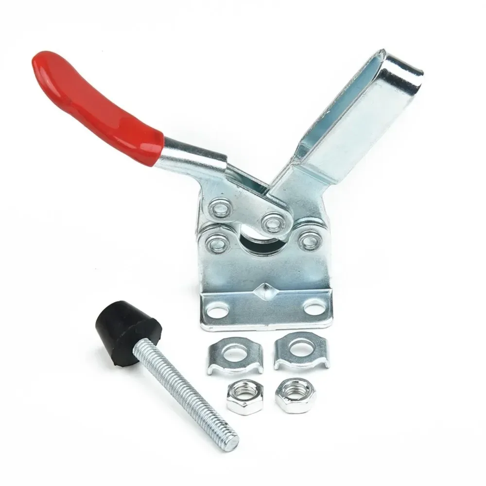 4 PCS GH-201B Red Toggle Clamp Horizontal Clamp 100kg Quick Release Locking Lever Fastener Hand Heavy Duty Tool