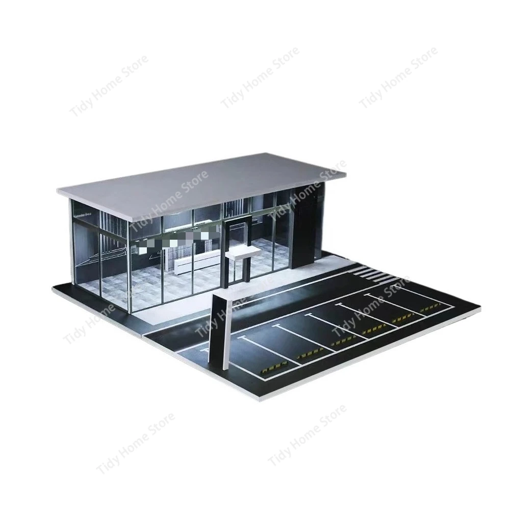 

Масштаб 1:64, автомобильная витрина, автомобильный выставочный зал, легкая версия, модель парковки, для хранения автомобилей под давлением