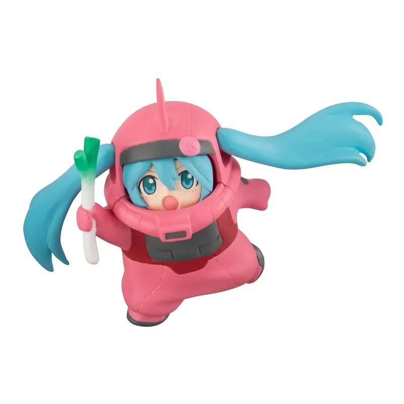 Bandai Original Gashapon GUNDAM Hatsune Miku figura de Anime cangrejo diablo rojo figuras de acción de juguete para niños niñas regalo modelo adornos